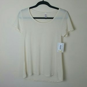 Nwt LuLaRoe classic tee xxs nuetral cream